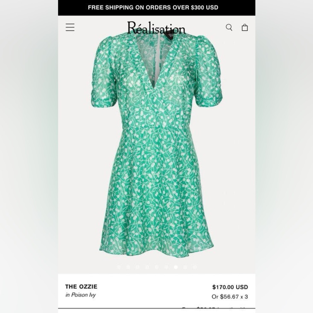 Realisation Par Ozzie dress in ‘Poison Ivy’ XS